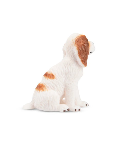 Figurine chiot Cocker spaniel bicolore assis Toymany