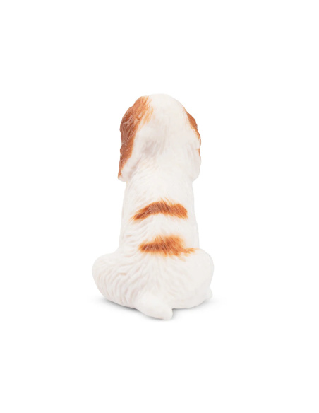 Figurine chiot Cocker spaniel bicolore assis Toymany