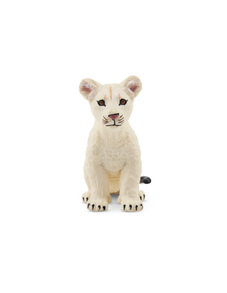 Figurine lionceau blanc assis ToyMany