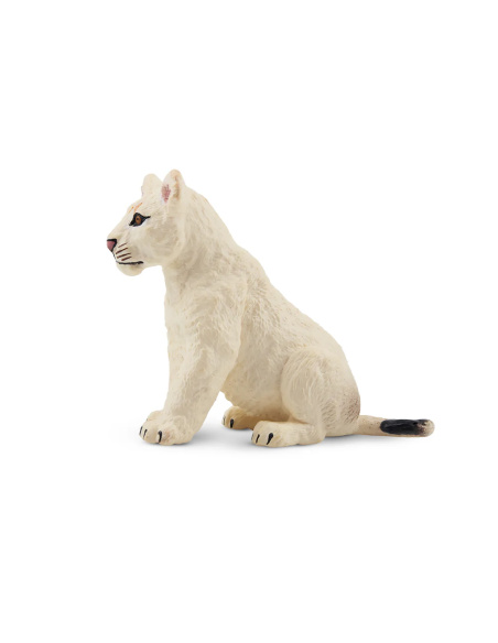Figurine lionceau blanc assis ToyMany