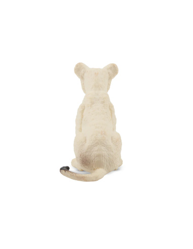 Figurine lionceau blanc assis ToyMany