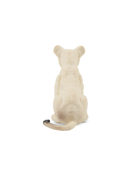 Figurine lionceau blanc assis ToyMany