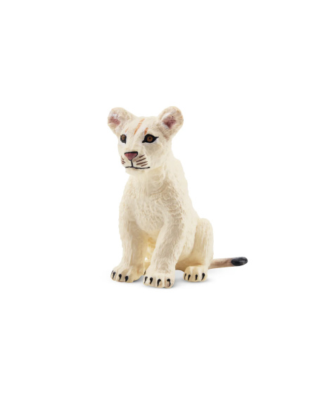 Figurine lionceau blanc assis ToyMany