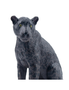 Figurine jaguar noir femelle (assise) ToyMany 2