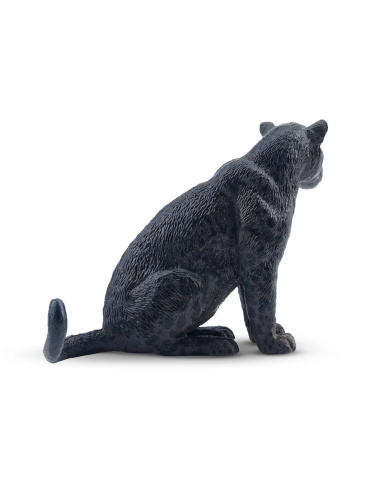 Figurine jaguar noir femelle (assise) ToyMany
