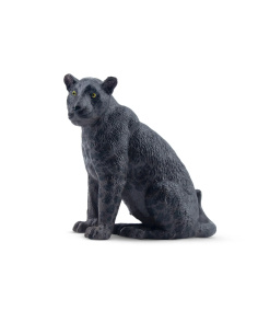 Figurine jaguar noir femelle (assise) ToyMany