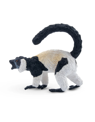 Figurine lémur vari noir et blanc ToyMany