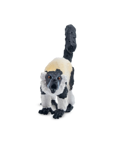 Figurine lémur vari noir et blanc ToyMany