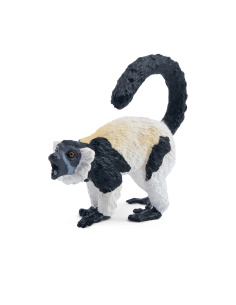 Figurine lémur vari noir et blanc ToyMany