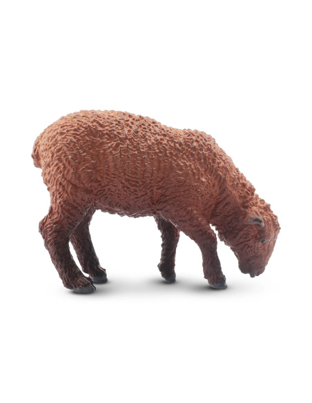 Figurine agneau brun qui broute ToyMany