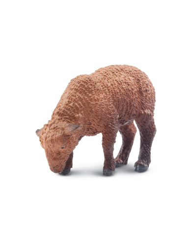 Figurine agneau brun qui broute ToyMany