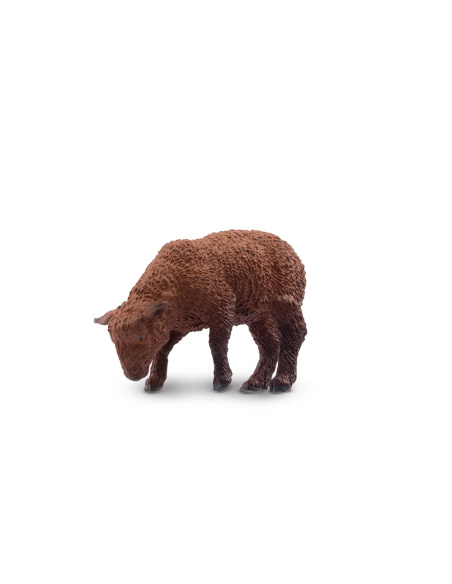 Figurine agneau brun qui broute ToyMany