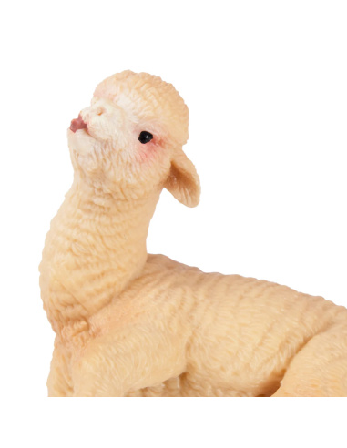 Figurine bébé alpaga allongé ToyMany