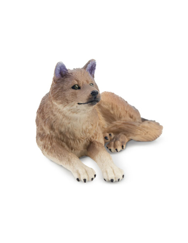 Figurine loup gris assis ToyMany