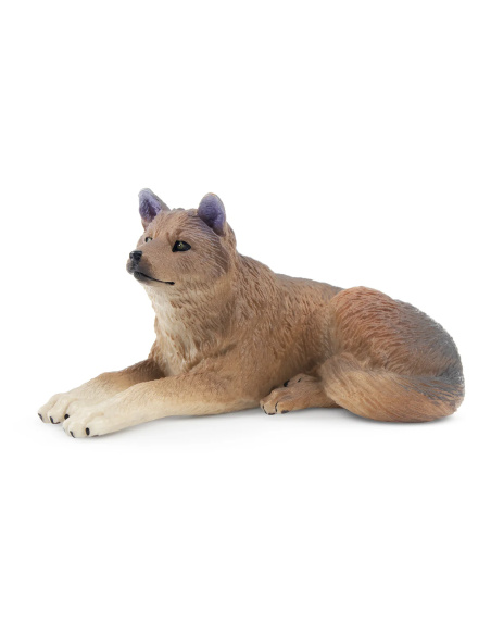 Figurine loup gris assis ToyMany