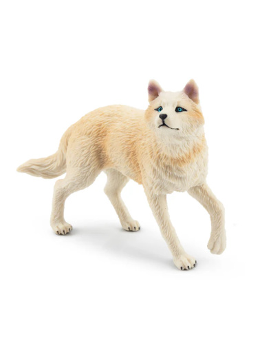 Figurine loup arctique blanc debout ToyMany
