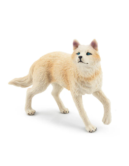 Figurine loup arctique blanc debout ToyMany