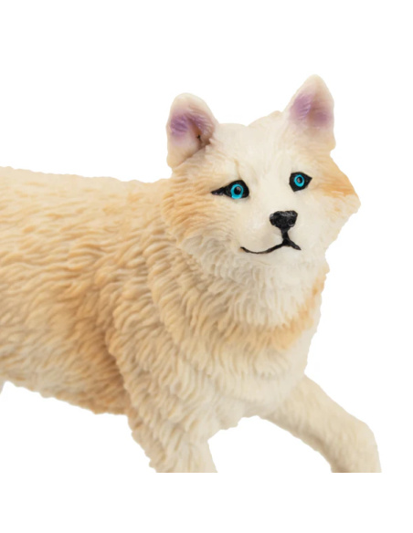 Figurine loup arctique blanc debout ToyMany