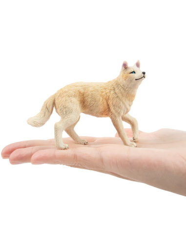 Figurine loup arctique blanc debout ToyMany