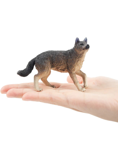 Figurine loup gris debout ToyMany