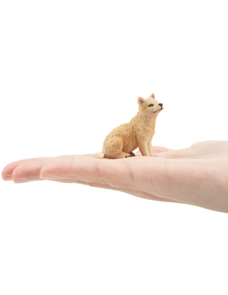 Figurine louveteau arctique blanc assis ToyMany