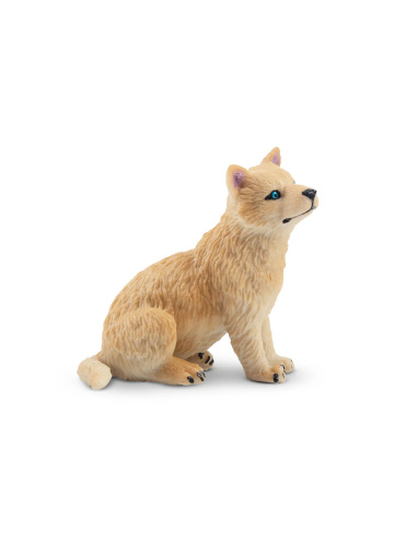 Figurine louveteau arctique blanc assis ToyMany