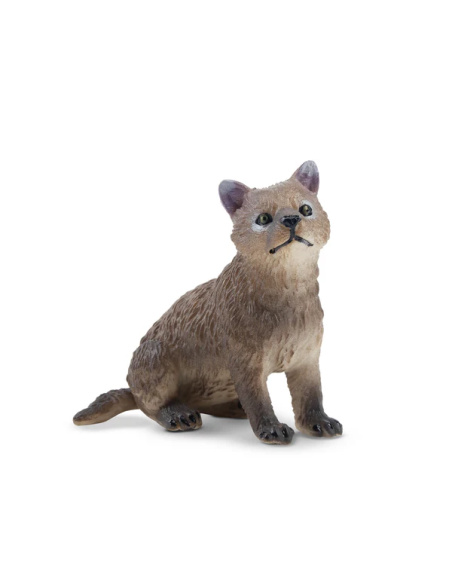 Figurine louveteau gris assis ToyMany