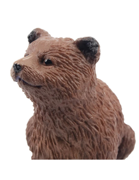 Figurine ourson brun assis ToyMany