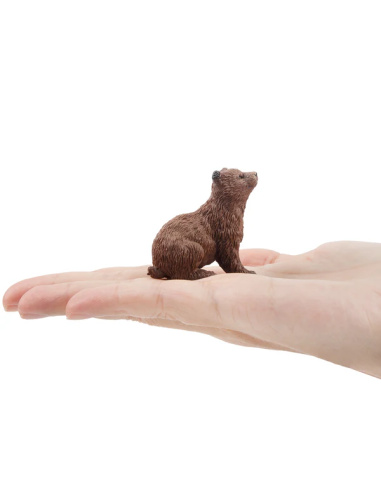 Figurine ourson brun assis ToyMany