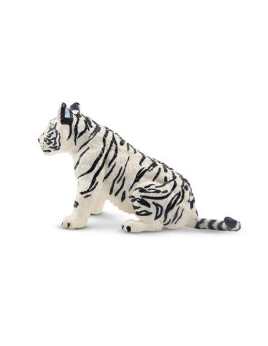 Figurine tigreau blanc assis ToyMany