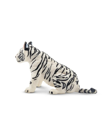 Figurine tigreau blanc assis ToyMany