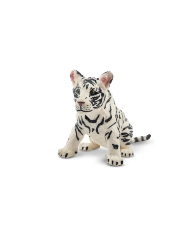 Figurine tigreau blanc assis ToyMany