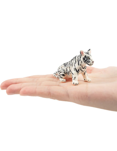 Figurine tigreau blanc assis ToyMany