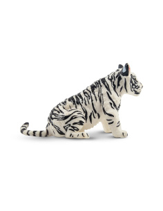 Figurine tigreau blanc assis ToyMany