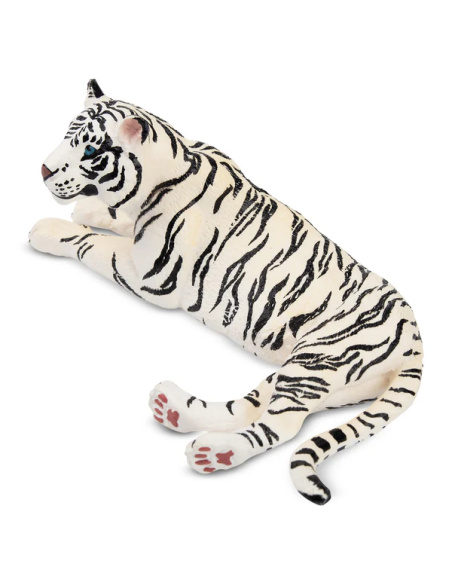 Figurine tigresse blanche (allongée) ToyMany