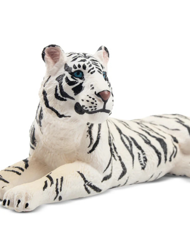 Figurine tigresse blanche (allongée) ToyMany