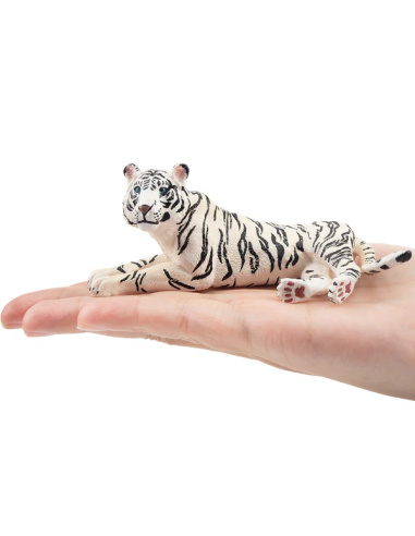 Figurine tigresse blanche (allongée) ToyMany