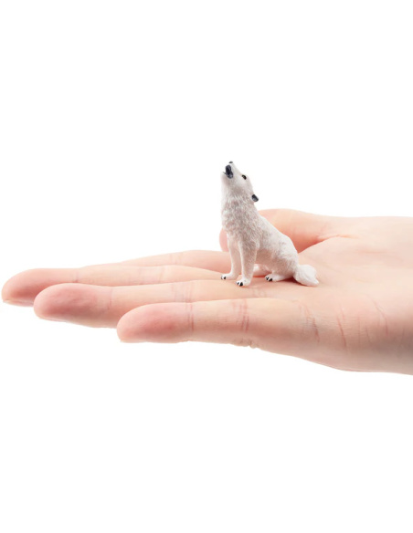 Figurine loup arctique hurlant (petite) ToyMany