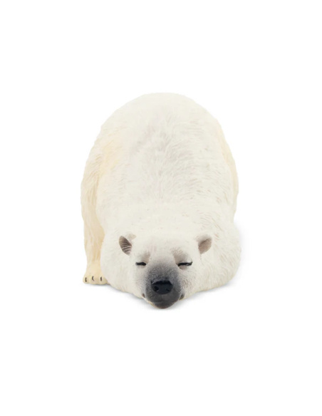 Figurine ours polaire adulte allongé ToyMany
