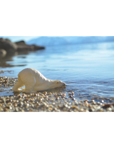 Figurine ours polaire adulte allongé ToyMany