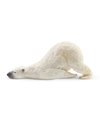 Figurine ours polaire adulte allongé ToyMany