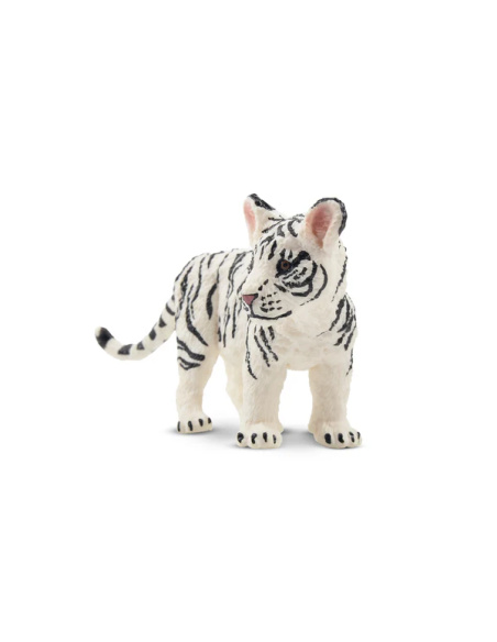 Figurine bébé tigre blanc debout ToyMany
