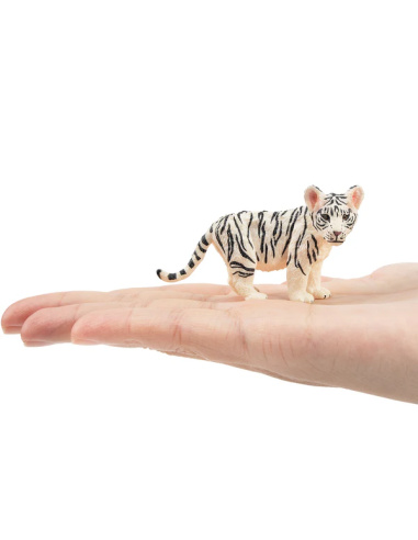 Figurine bébé tigre blanc debout ToyMany