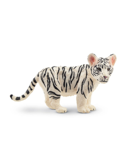 Figurine bébé tigre blanc debout ToyMany