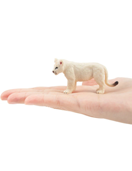 Figurine lionceau blanc debout ToyMany