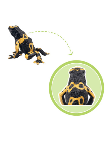 Figurine dendrobate à bandes jaunes ToyMany