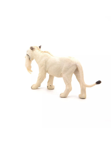 Figurine Lionne Blanche Lionceau Papo - Félins Rares