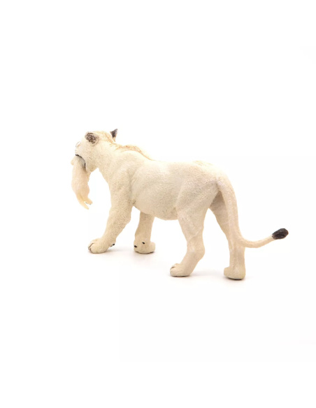 Figurine Lionne Blanche Lionceau Papo - Félins Rares