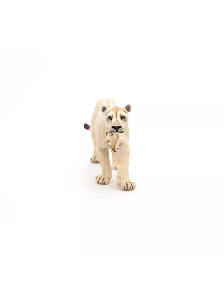 Figurine Lionne Blanche Lionceau Papo - Félins Rares