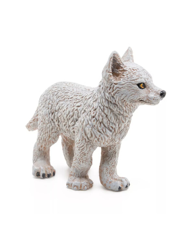 Figurine Jeune Loup Polaire Papo - Canidé Arctique
